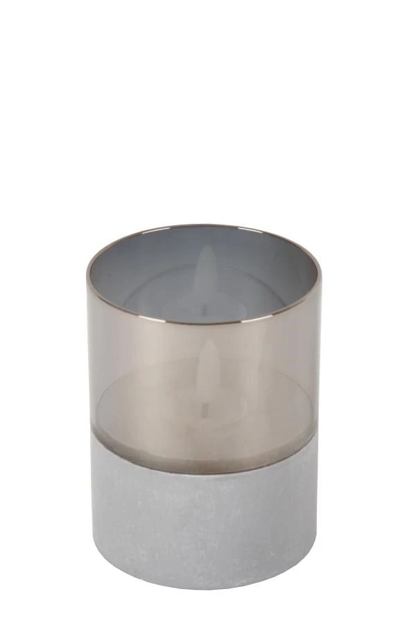 Lucide VELAS - Lámpara de mesa - Batería/pilas - Ø 8 cm - LED - 3x0,2W 2700K - Ahumado - Set de 3 - detalle 4